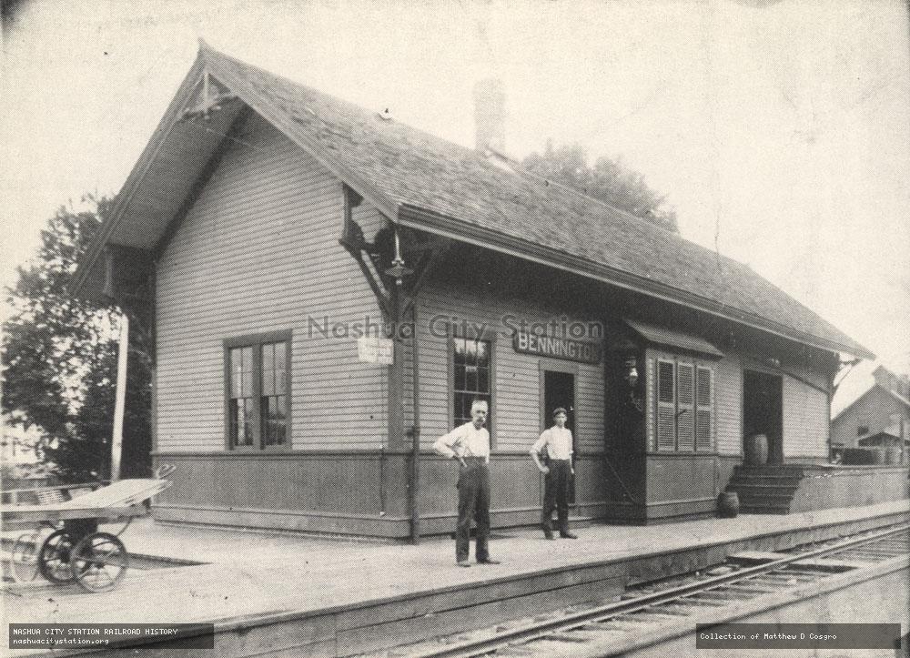 Print: Railroad Station, Bennington, New Hampshire